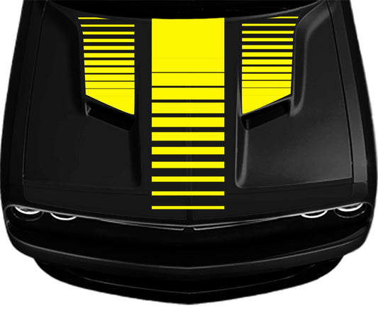 Triple Threat Hood Stripes - 2015 or newer Challenger R/T and SXT