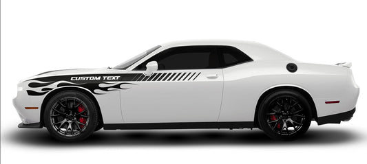 Stripe + Flame Decal Kit for Challenger