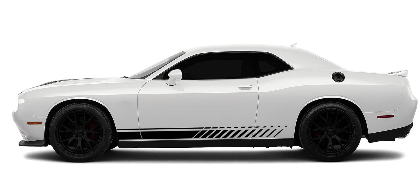 Rocker Panel Dual Strobe Stripe For Dodge Challenger